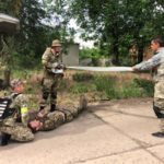 Training Ukraine soldiers in combat medics to help save lives.