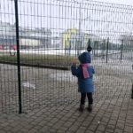 the border gate between war and freedom - a ukraine baby waits in the bitter cold for her freedom